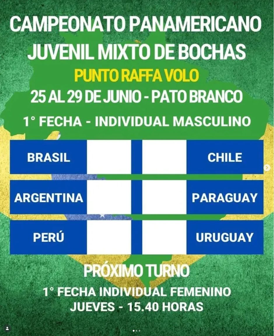 Foto da galeria Campeonato Panamericano Juvenil Misto de Bochas 2025 (Pato Branco/PR)